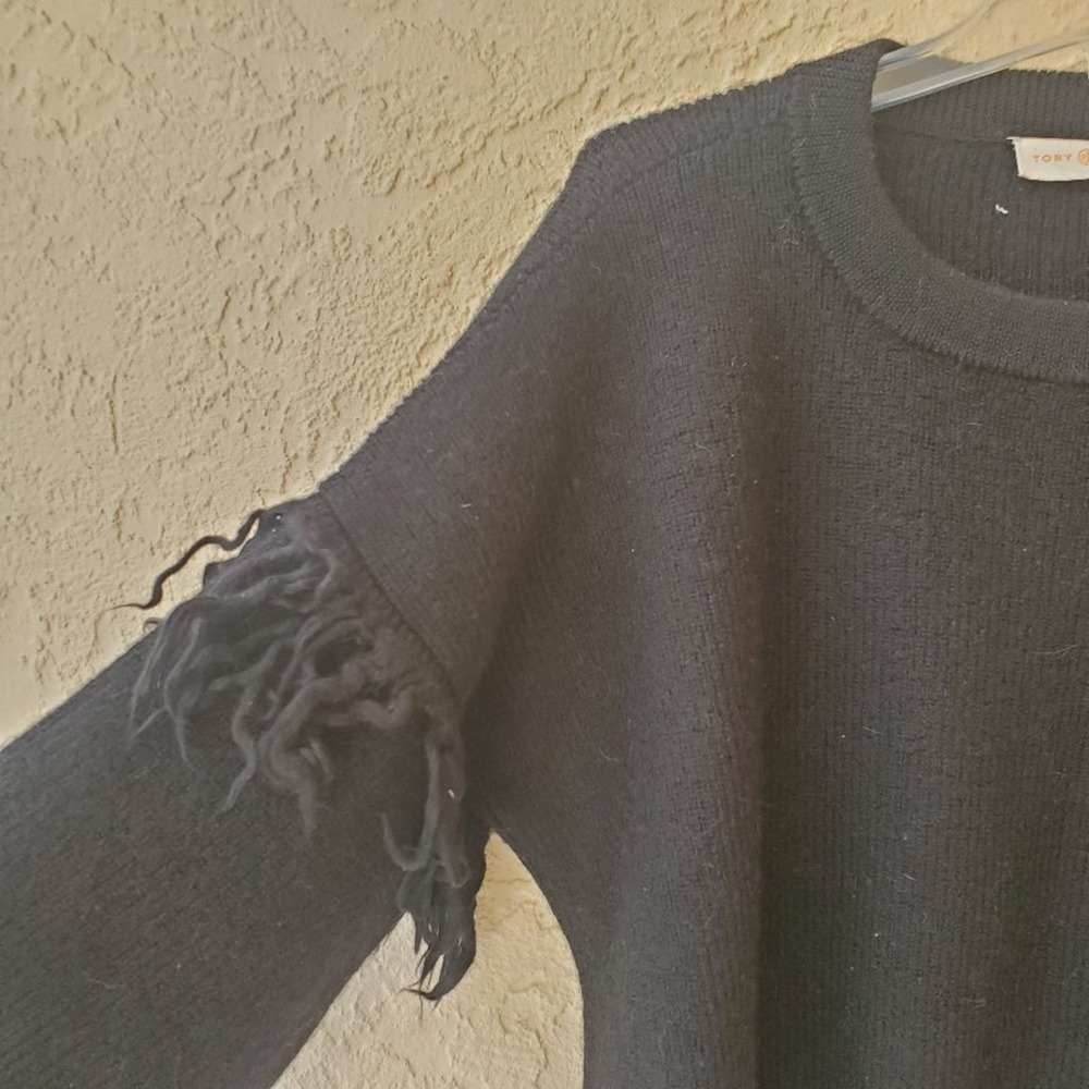 Tory Burch Black and White Crew Neck Sweater - Picture 5 of 9